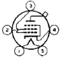 807 Beam Tetrode mounting position diagram